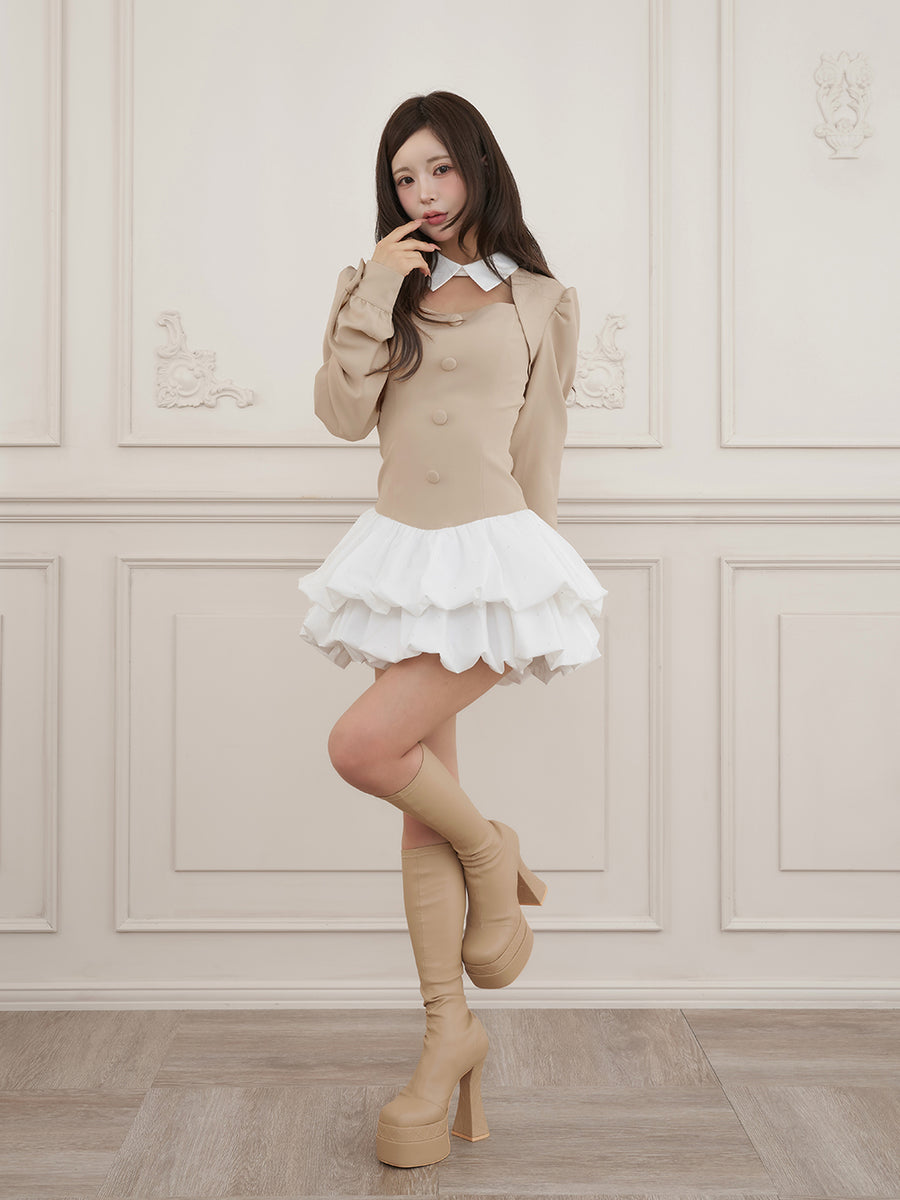 モデル：158cm（着用サイズ：FREE　着用カラー：BEG）