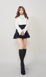 モデル：158cm（着用サイズ：FREE　着用カラー：BLK）