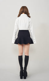モデル：158cm（着用サイズ：FREE　着用カラー：BLK）