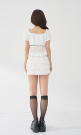 モデル：158cm（着用サイズ：FREE　着用カラー：WHT）