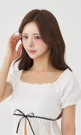 モデル：158cm（着用サイズ：FREE　着用カラー：WHT）