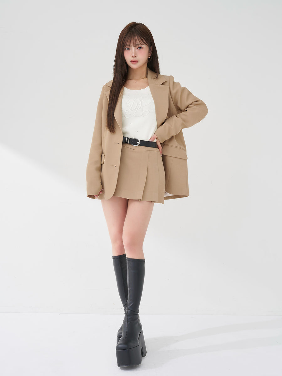 モデル：158cm（着用サイズ：S　着用カラー：BEG）