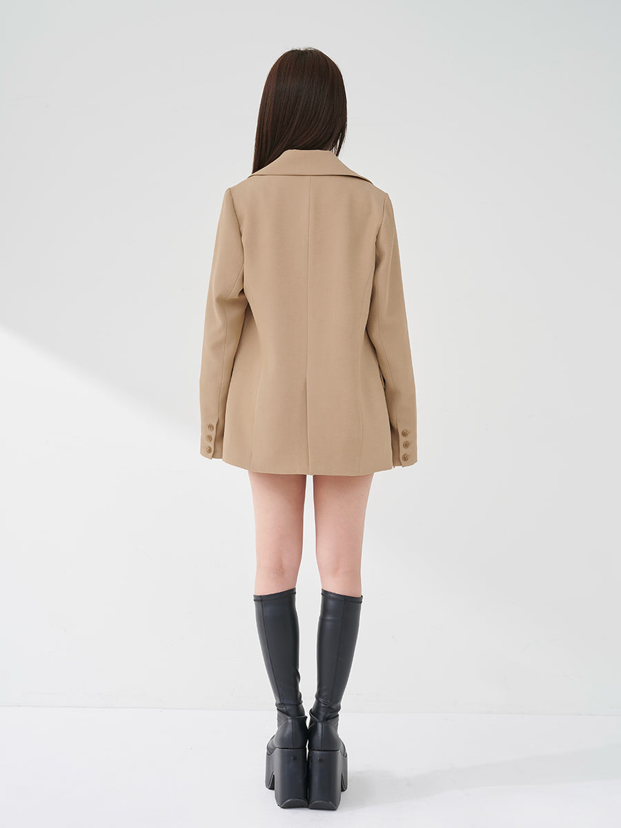 モデル：158cm（着用サイズ：S　着用カラー：BEG）