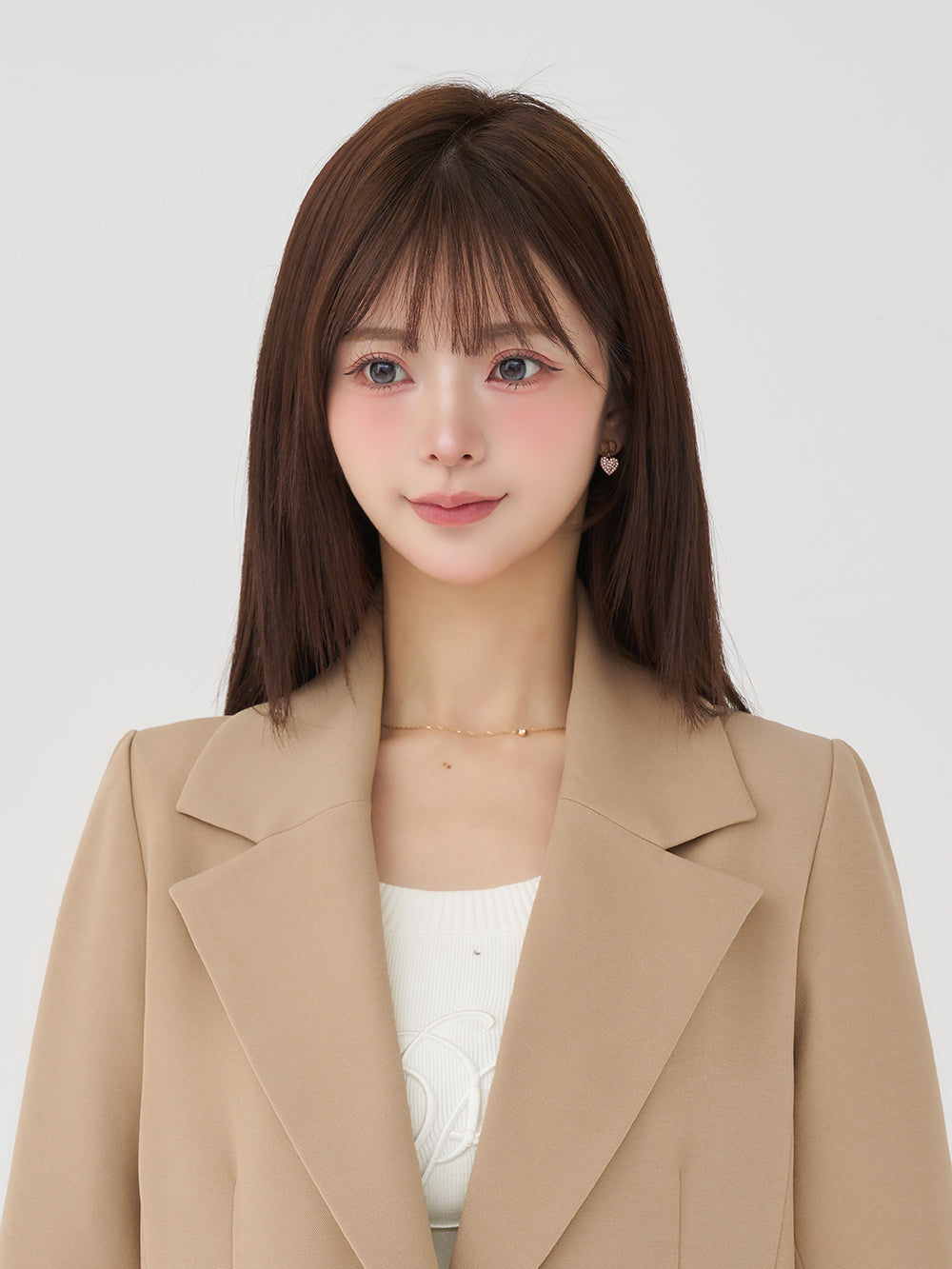 モデル：158cm（着用サイズ：S　着用カラー：BEG）