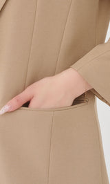モデル：158cm（着用サイズ：S　着用カラー：BEG）