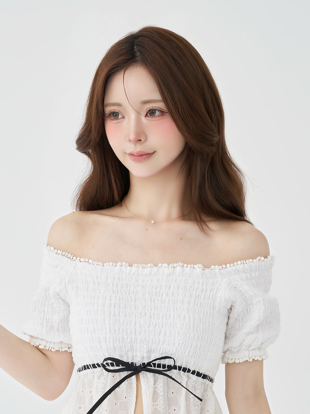 モデル：158cm（着用サイズ：FREE　着用カラー：WHT）