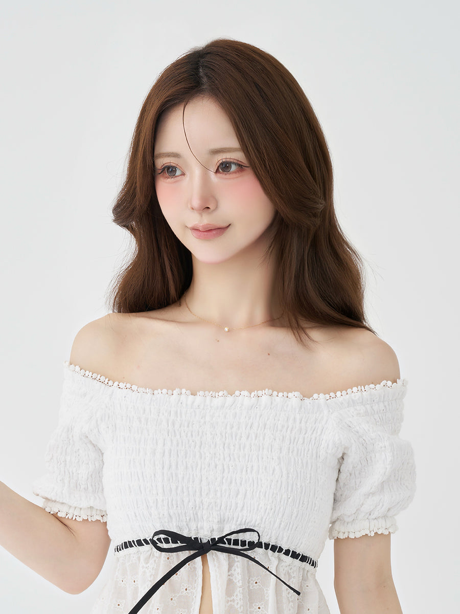 モデル：158cm（着用サイズ：FREE　着用カラー：WHT）