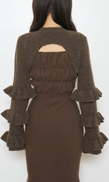 モデル：158cm（着用サイズ：FREE　着用カラー：BRN）