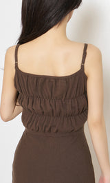 モデル：158cm（着用サイズ：FREE　着用カラー：BRN）