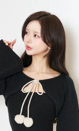 モデル：158cm（着用サイズ：FREE　着用カラー：BLK）