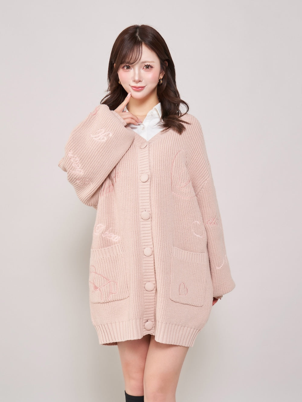 モデル：158cm（着用サイズ：FREE　着用カラー：PNK）