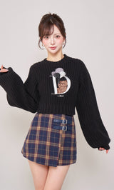 モデル：158cm（着用サイズ：FREE　着用カラー：BLK）