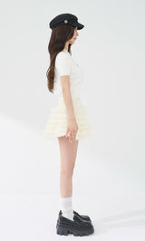 モデル：158cm（着用サイズ：FREE　着用カラー：WHT）
