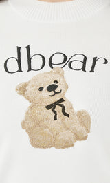 エンブロイダリーDbearハーフスリーブニットトップス – Darich