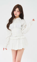 モデル：158cm（着用サイズ：FREE　着用カラー：WHT）