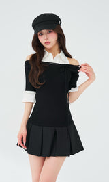 モデル：158cm（着用サイズ：FREE　着用カラー：BLK）