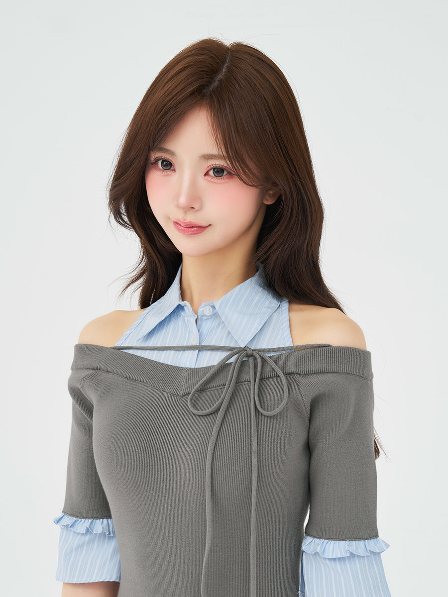 モデル：158cm（着用サイズ：FREE　着用カラー：GRY）