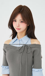 モデル：158cm（着用サイズ：FREE　着用カラー：GRY）