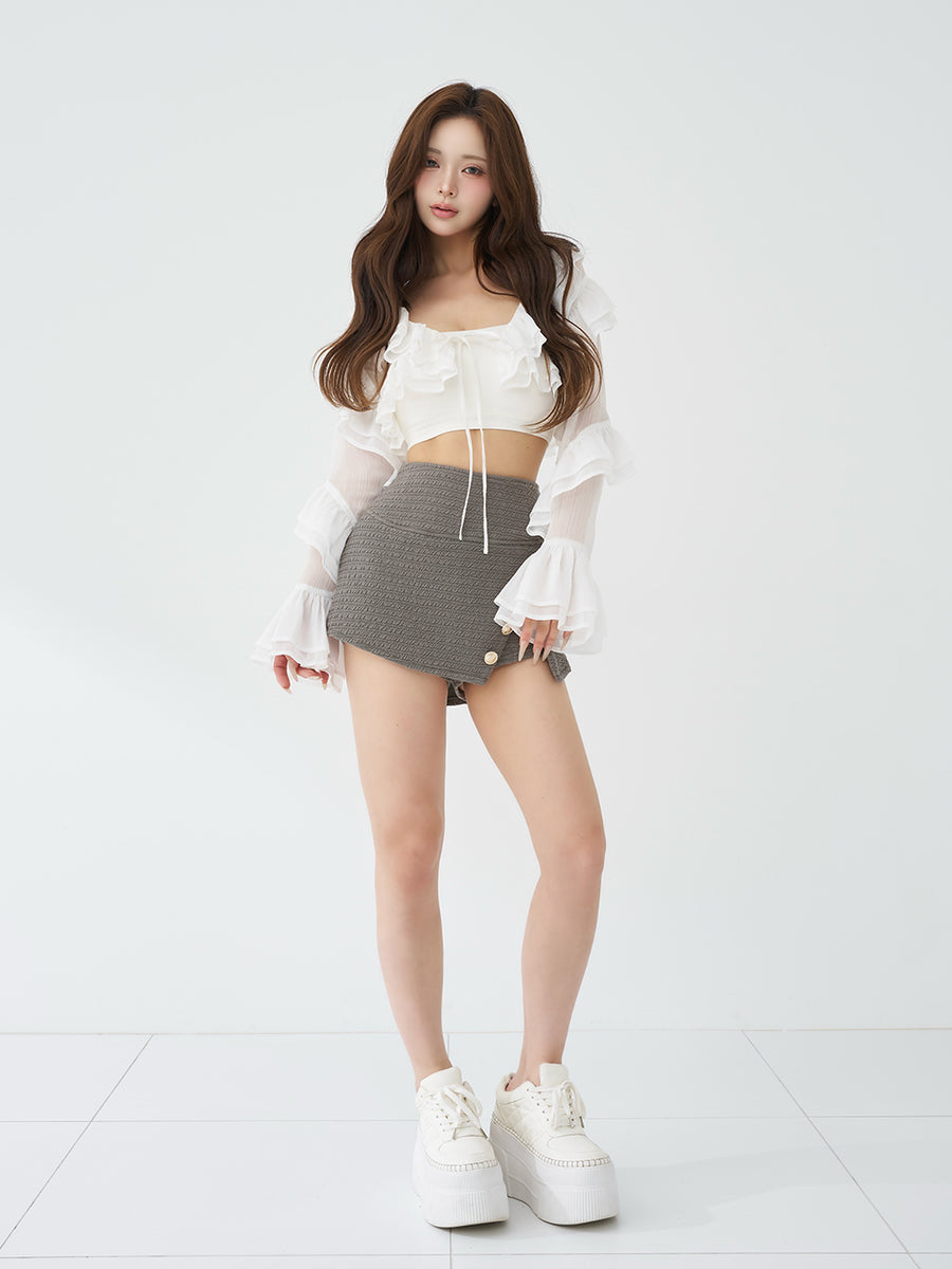モデル：158cm（着用サイズ：FREE　着用カラー：GRY）
