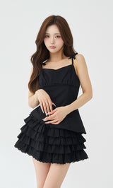 モデル：158cm（着用サイズ：FREE　着用カラー：BLK）