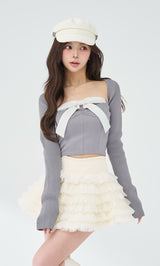 モデル：158cm（着用サイズ：FREE　着用カラー：GRY）