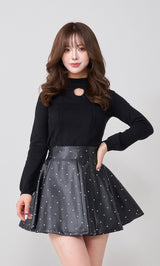 モデル：158cm（着用サイズ：FREE　着用カラー：BLK）