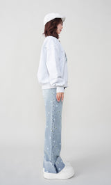 モデル：158cm（着用サイズ：FREE　着用カラー：L-GRY）