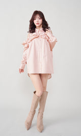 モデル：158cm（着用サイズ：FREE　着用カラー：PNK）