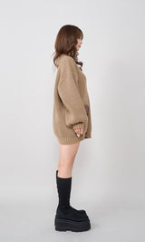 モデル：158cm（着用サイズ：FREE　着用カラー：BEG）