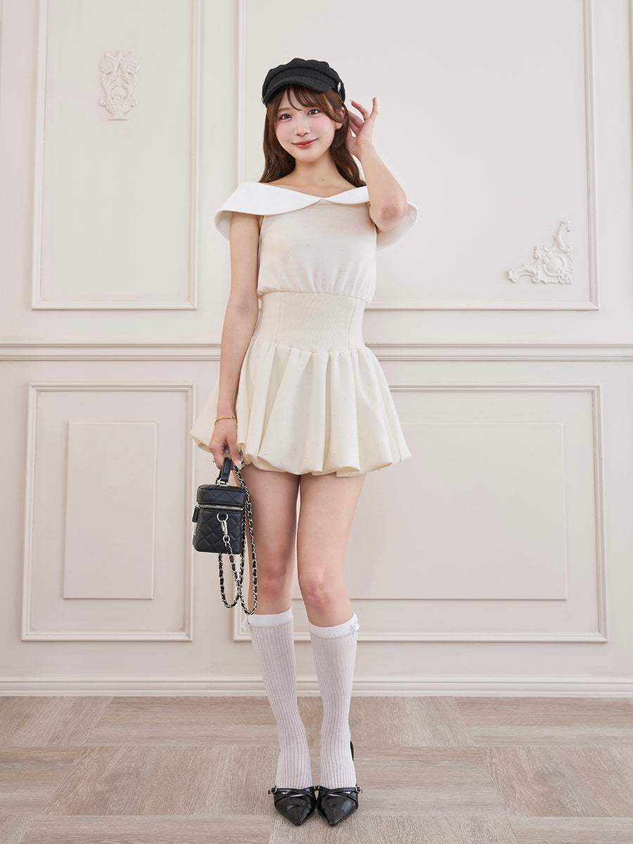 モデル：162cm（着用サイズ：FREE　着用カラー：WHT）