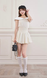 モデル：162cm（着用サイズ：FREE　着用カラー：WHT）