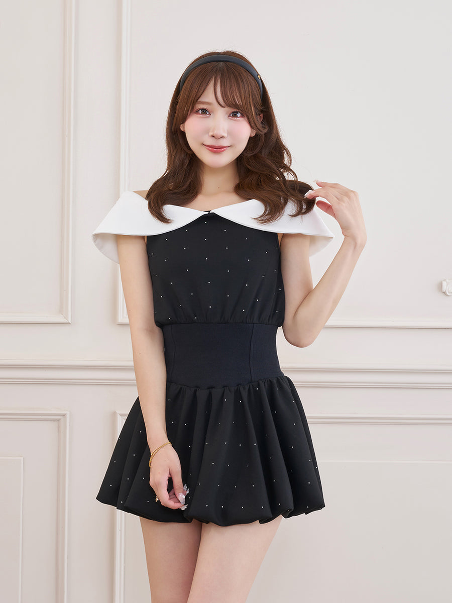モデル：162cm（着用サイズ：FREE　着用カラー：BLK）
