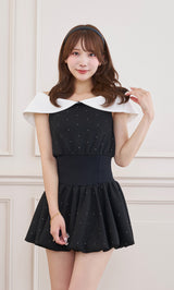 モデル：162cm（着用サイズ：FREE　着用カラー：BLK）