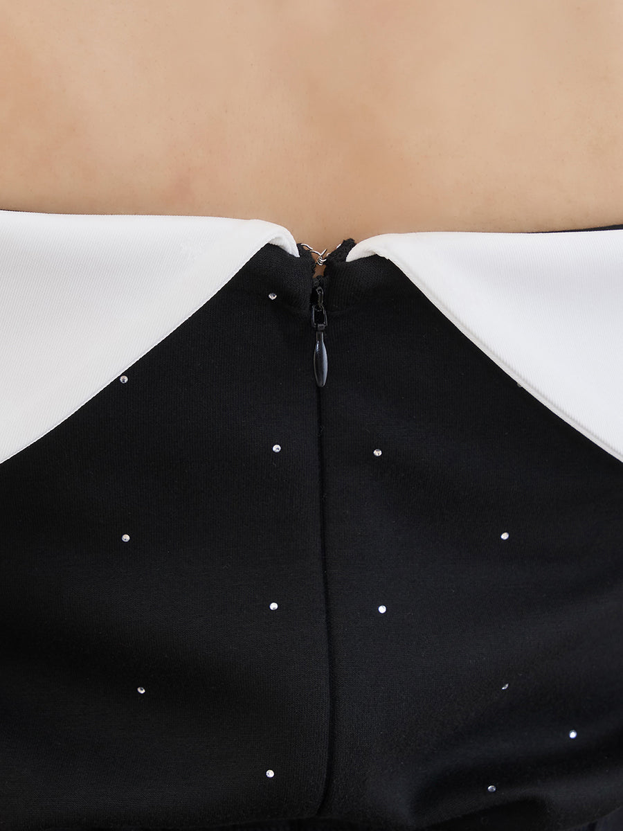 モデル：162cm（着用サイズ：FREE　着用カラー：BLK）
