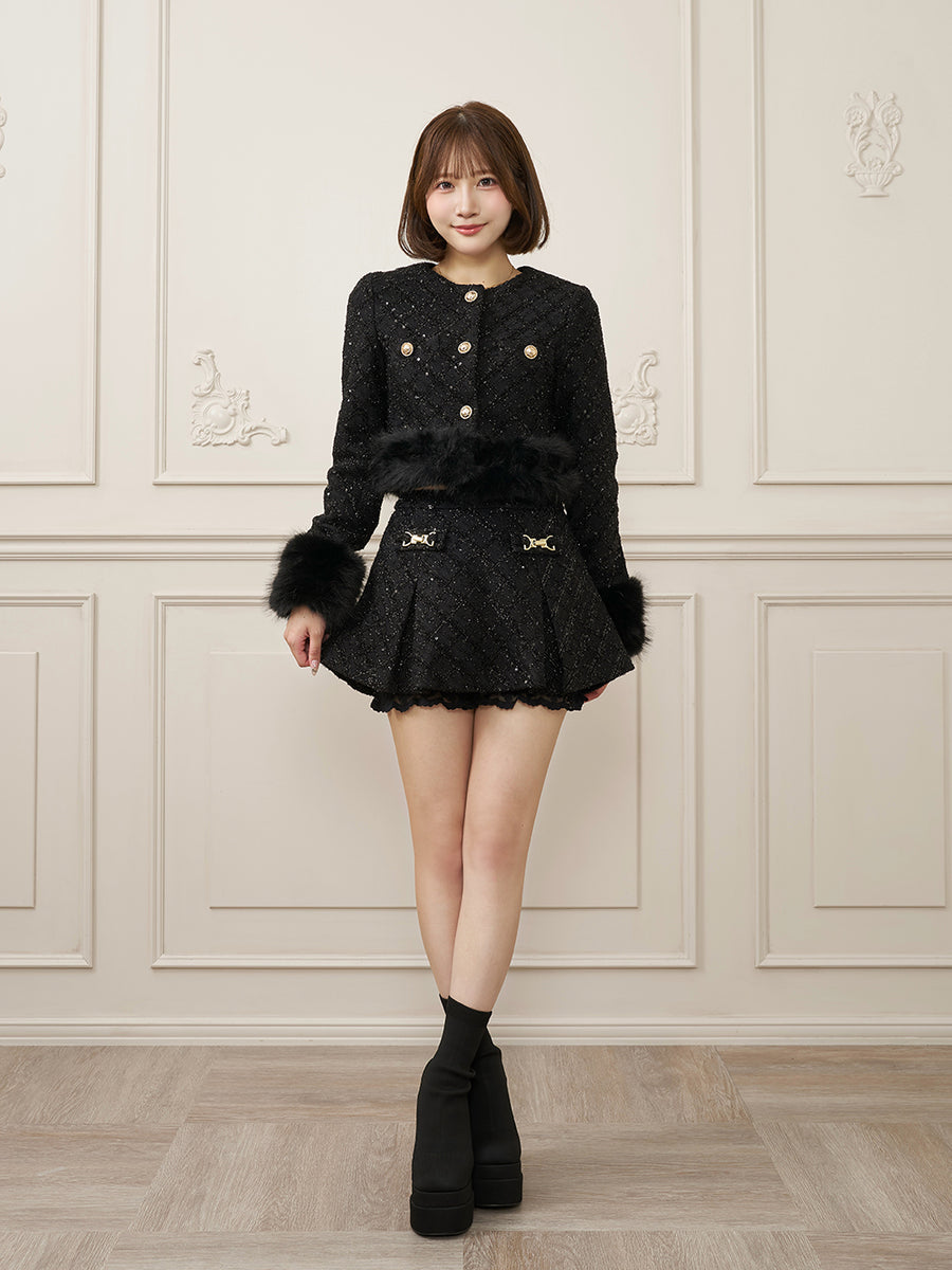 モデル：162cm（着用サイズ：S　着用カラー：BLK）