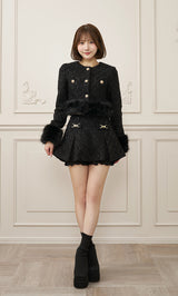モデル：162cm（着用サイズ：S　着用カラー：BLK）