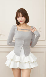 モデル：162cm（着用サイズ：FREE　着用カラー：GRY）
