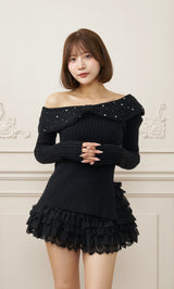 モデル：162cm（着用サイズ：FREE　着用カラー：BLK）
