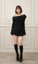 モデル：162cm（着用サイズ：FREE　着用カラー：BLK）