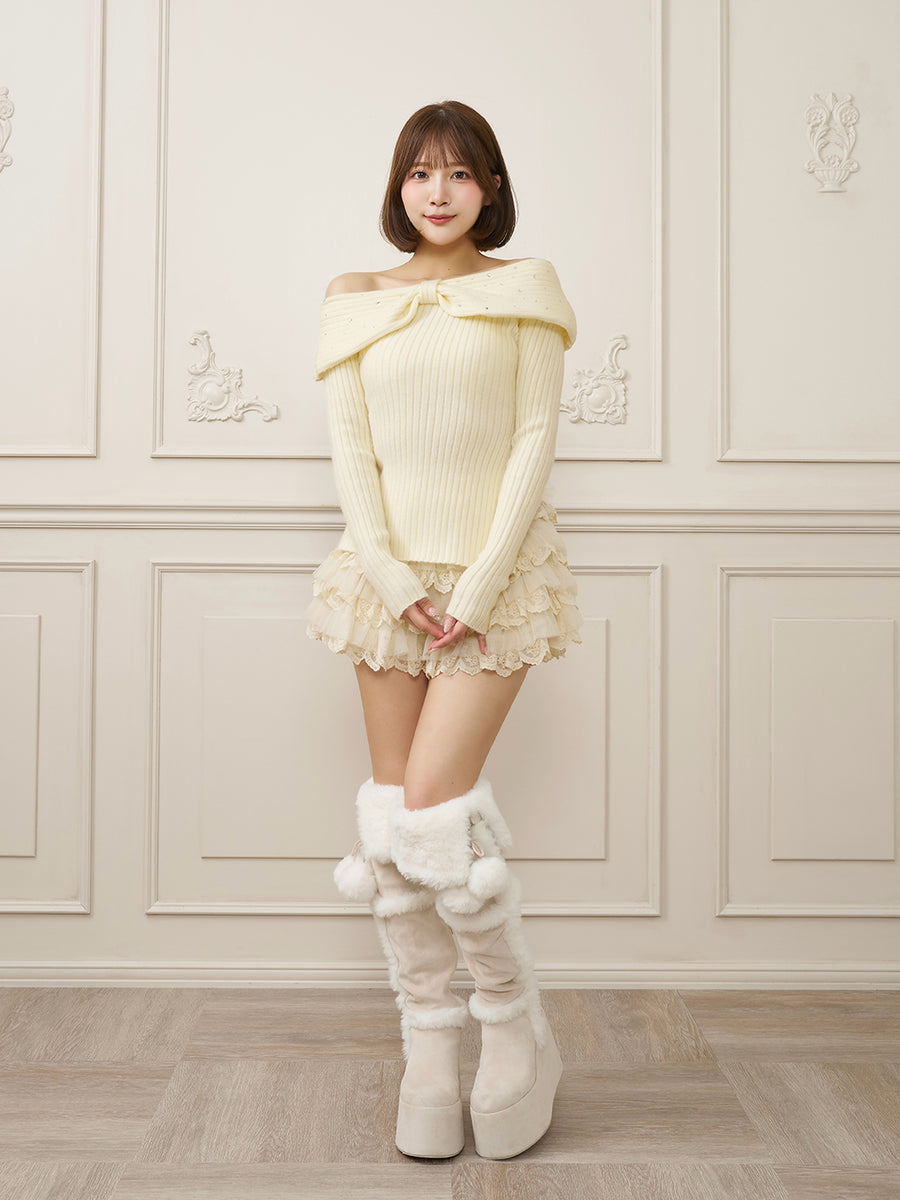 モデル：162cm（着用サイズ：FREE　着用カラー：WHT）