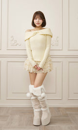 モデル：162cm（着用サイズ：FREE　着用カラー：WHT）