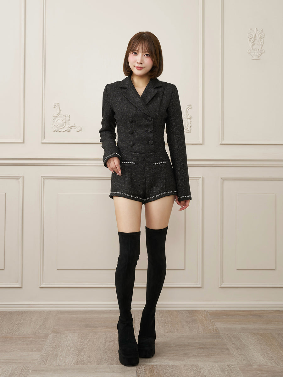 モデル：162cm（着用サイズ：FREE　着用カラー：BLK）