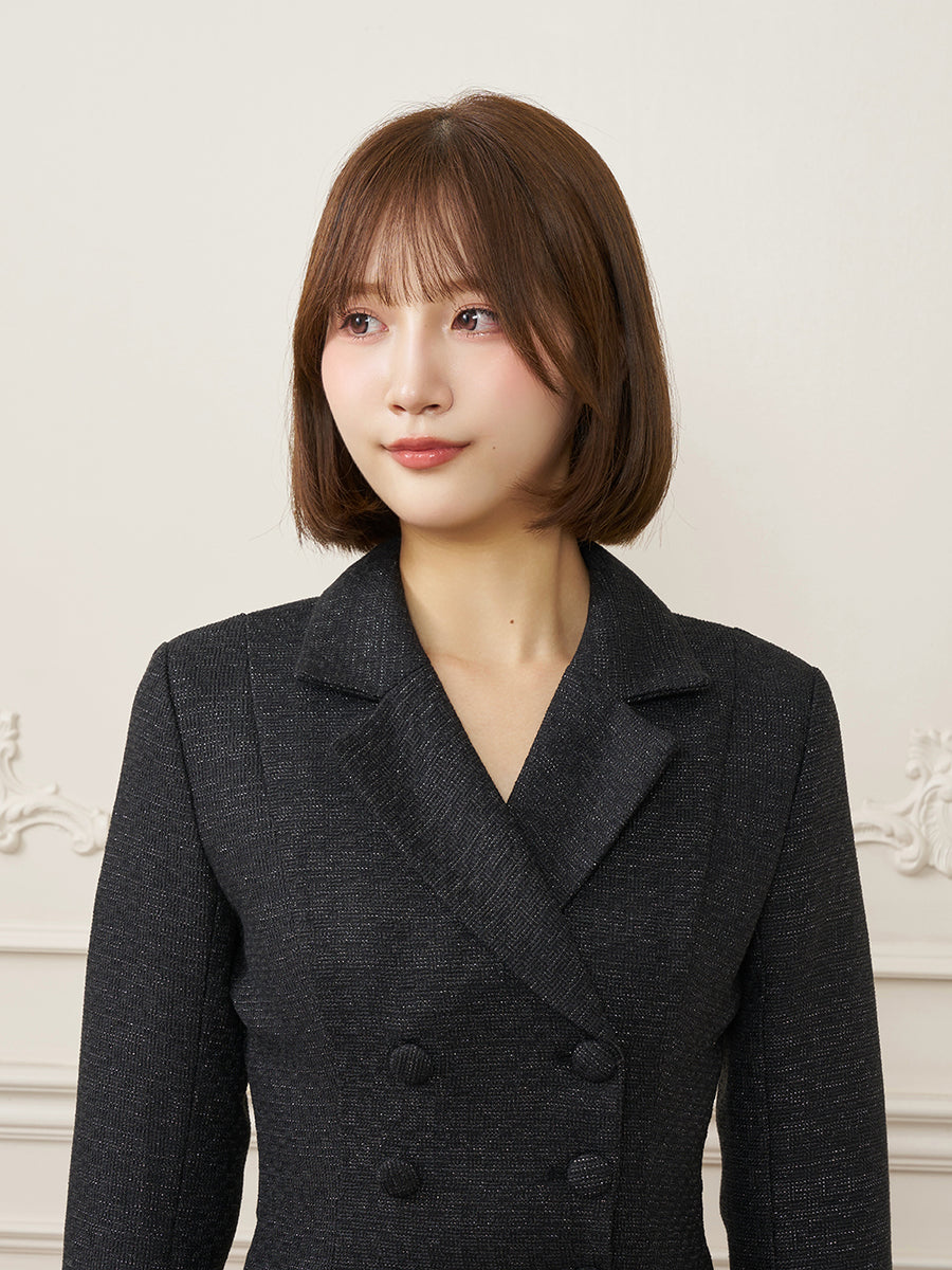 モデル：162cm（着用サイズ：FREE　着用カラー：BLK）