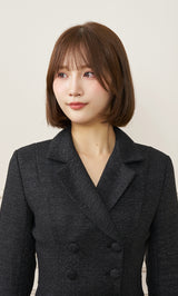 モデル：162cm（着用サイズ：FREE　着用カラー：BLK）