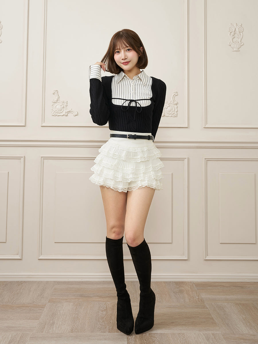モデル：162cm（着用サイズ：S　着用カラー：WHT）