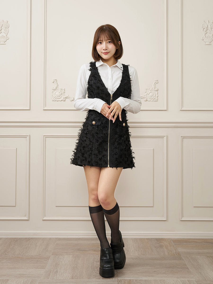 モデル：162cm（着用サイズ：S　着用カラー：BLK）