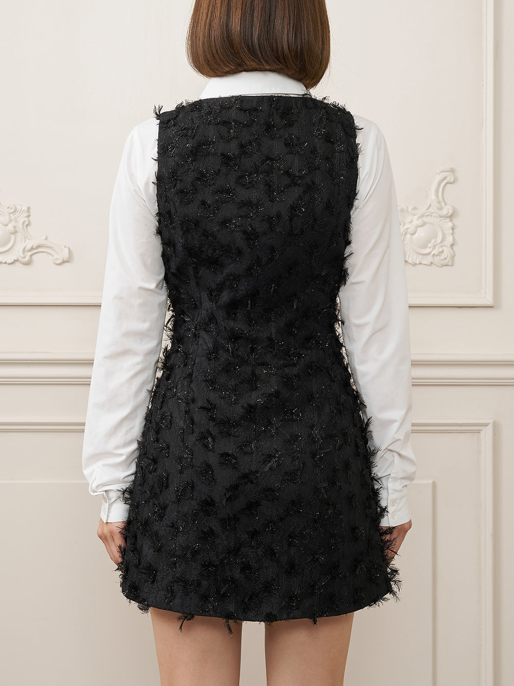 モデル：162cm（着用サイズ：S　着用カラー：BLK）