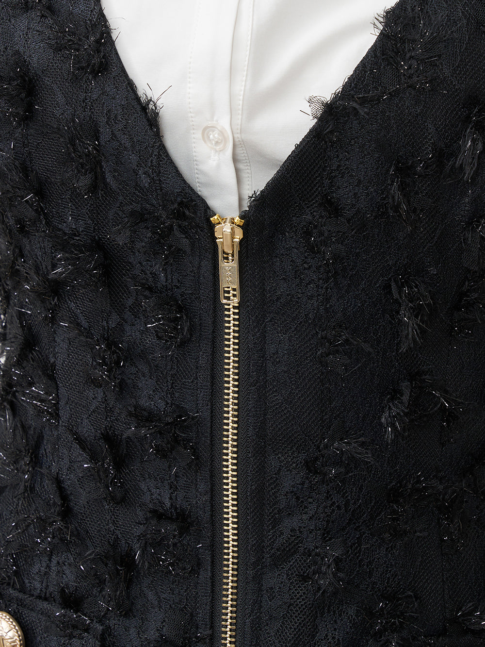 モデル：162cm（着用サイズ：S　着用カラー：BLK）