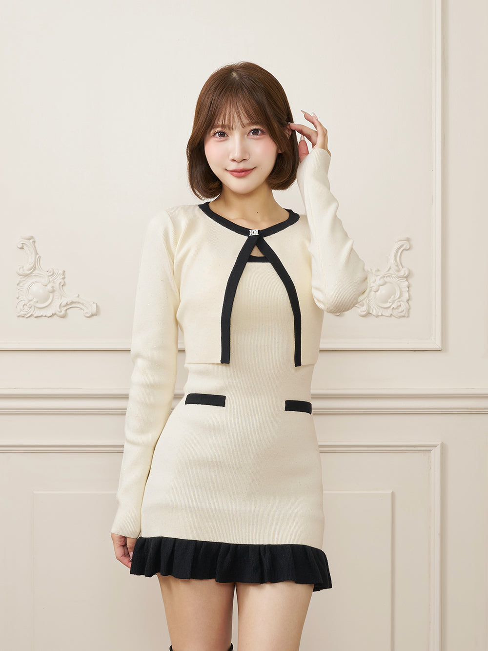 モデル：162cm（着用サイズ：FREE　着用カラー：WHT）