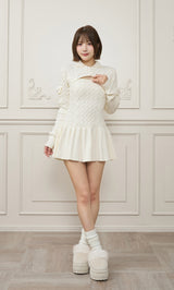 モデル：162cm（着用サイズ：FREE　着用カラー：WHT）